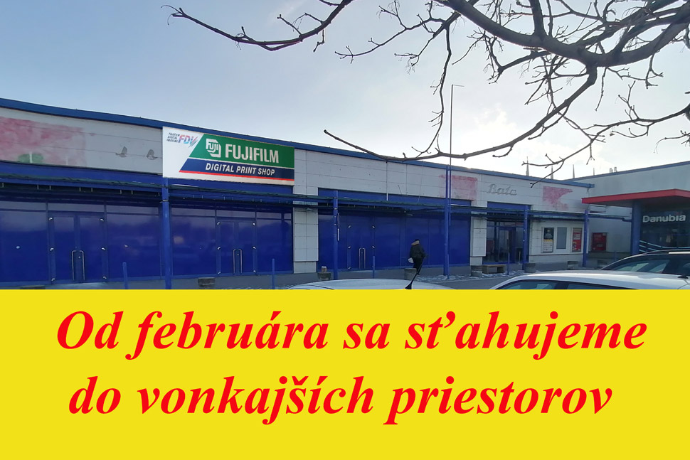 Od februára sa sťahujeme do vonkajších priestorov OC Danubia